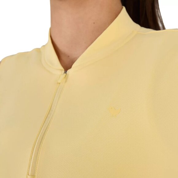 Bad Birdie Women Pale Banana Lightweight Sleeveless Blade Golf Polo Yellow Large - Picture 1 of 8